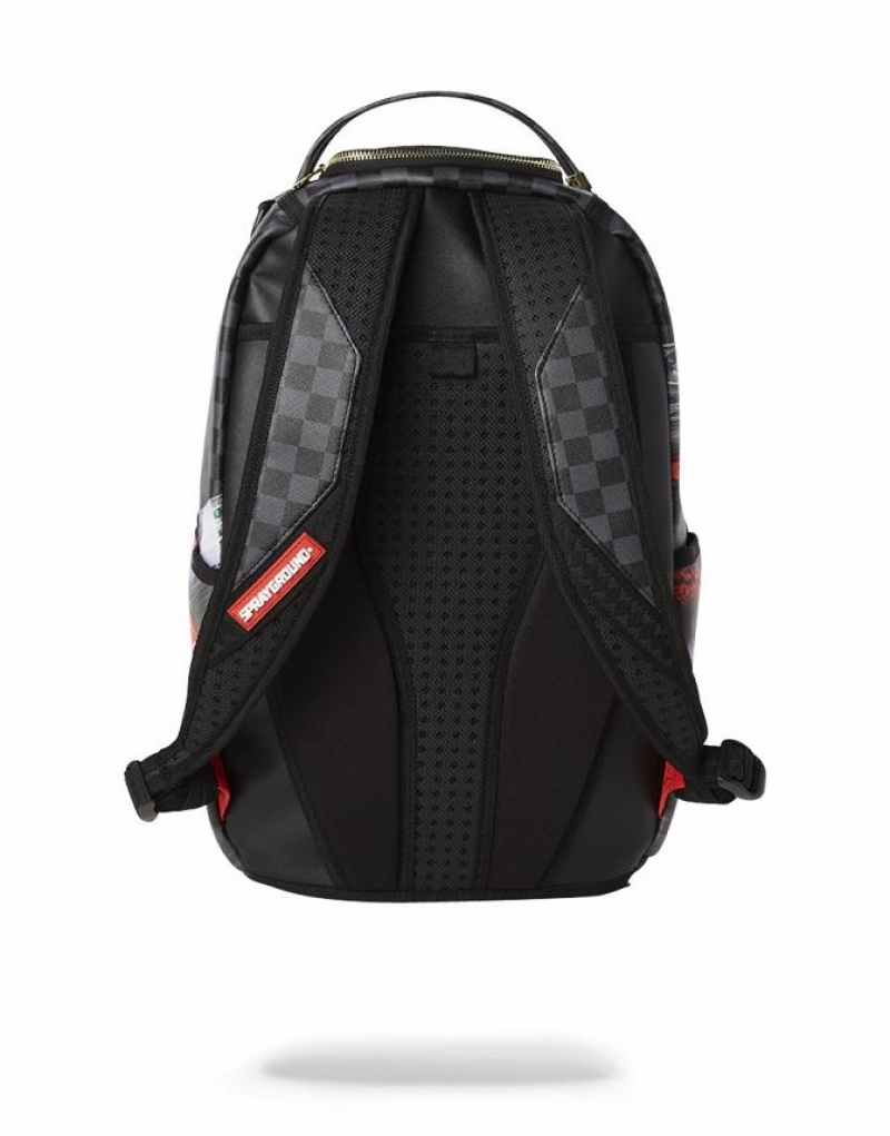 Black Men's Sprayground Rattle$tacks Backpacks | THAW86452