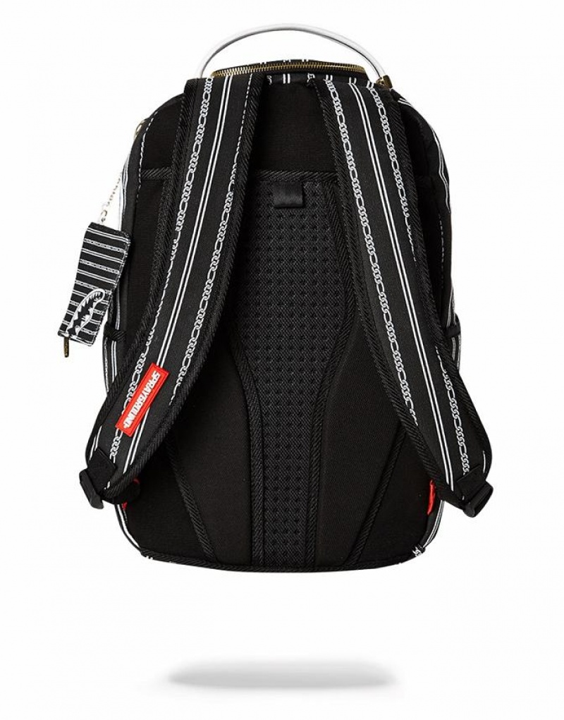 Black Men's Sprayground Reverse Sharks In Paris Backpacks | RWAQ68521