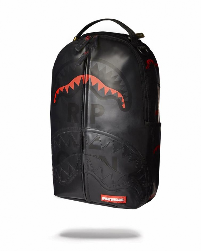 Black Men's Sprayground Rip Me Open Backpacks | TCMJ43567