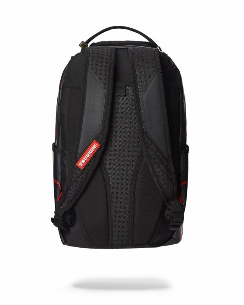 Black Men's Sprayground Rip Me Open Backpacks | TCMJ43567