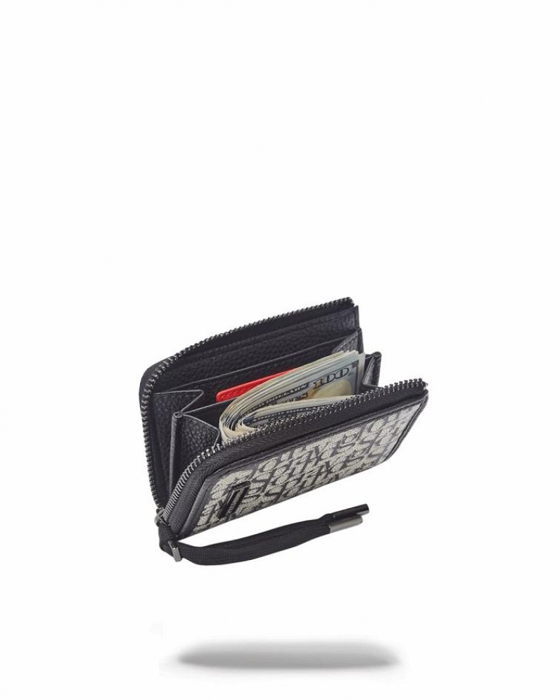 Black Men's Sprayground Sg All Day Wallets | FOWP08623