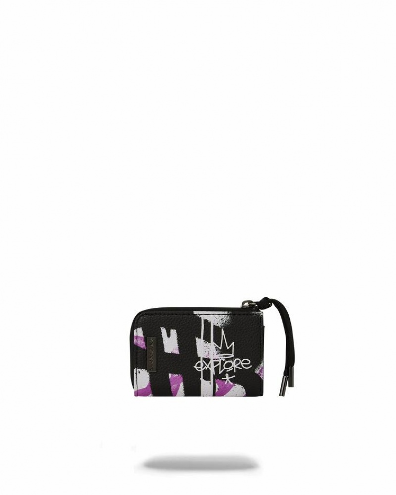 Black Men\'s Sprayground Shark Atelier Wallets | LZDT65731