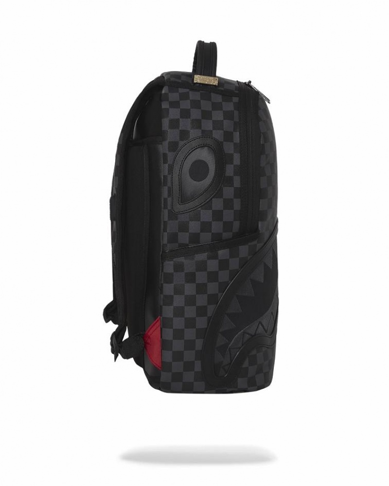 Black Men's Sprayground Shark Optics Backpacks | VFAW46073