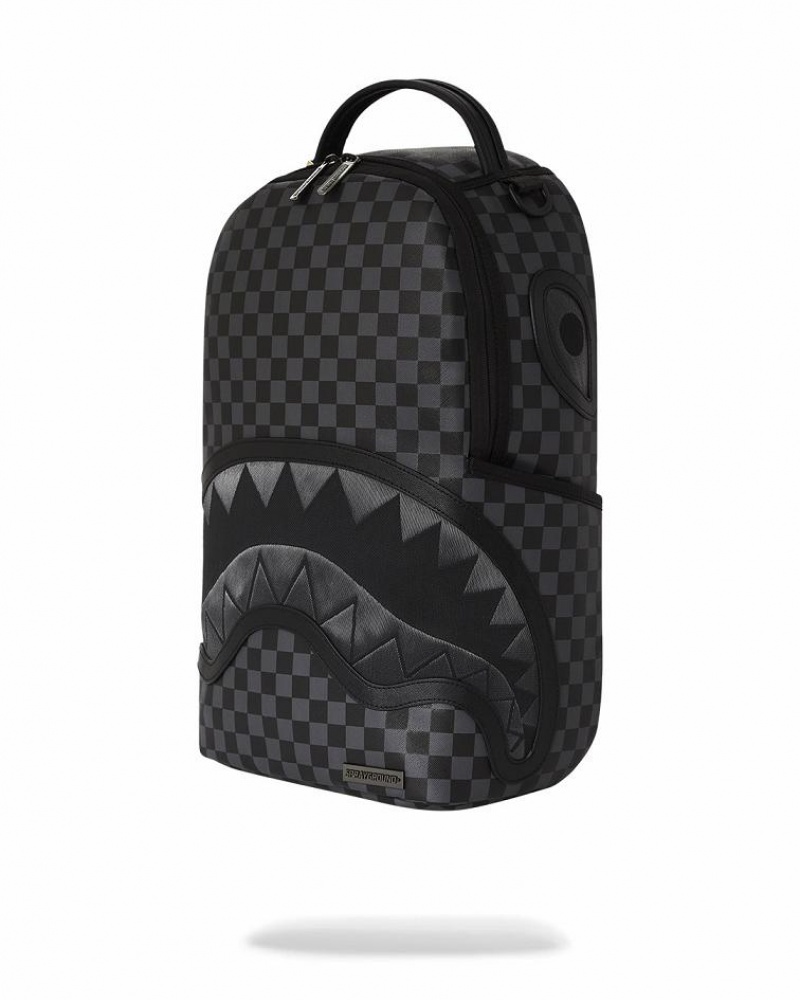 Black Men's Sprayground Shark Optics Backpacks | VFAW46073