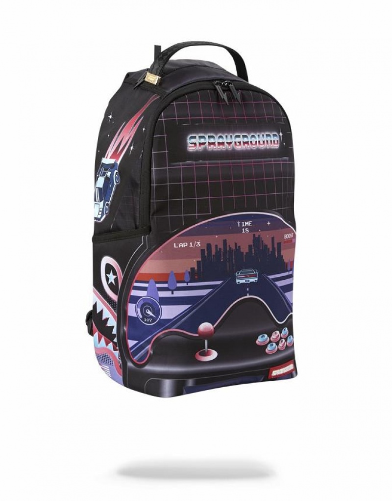 Black Men's Sprayground Sharkade Backpacks | ZFWK26397