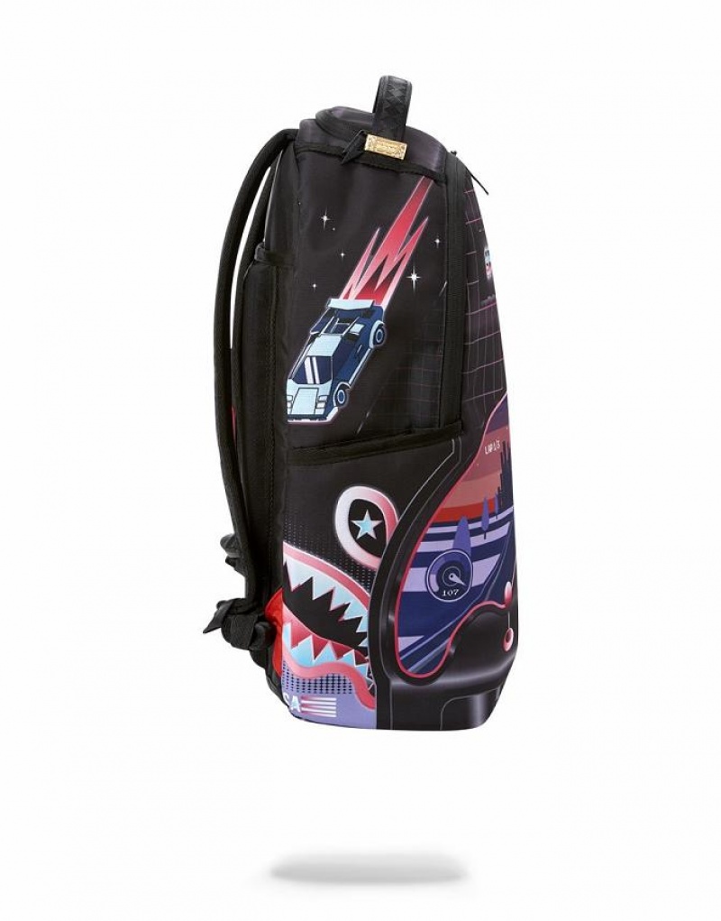 Black Men's Sprayground Sharkade Backpacks | ZFWK26397