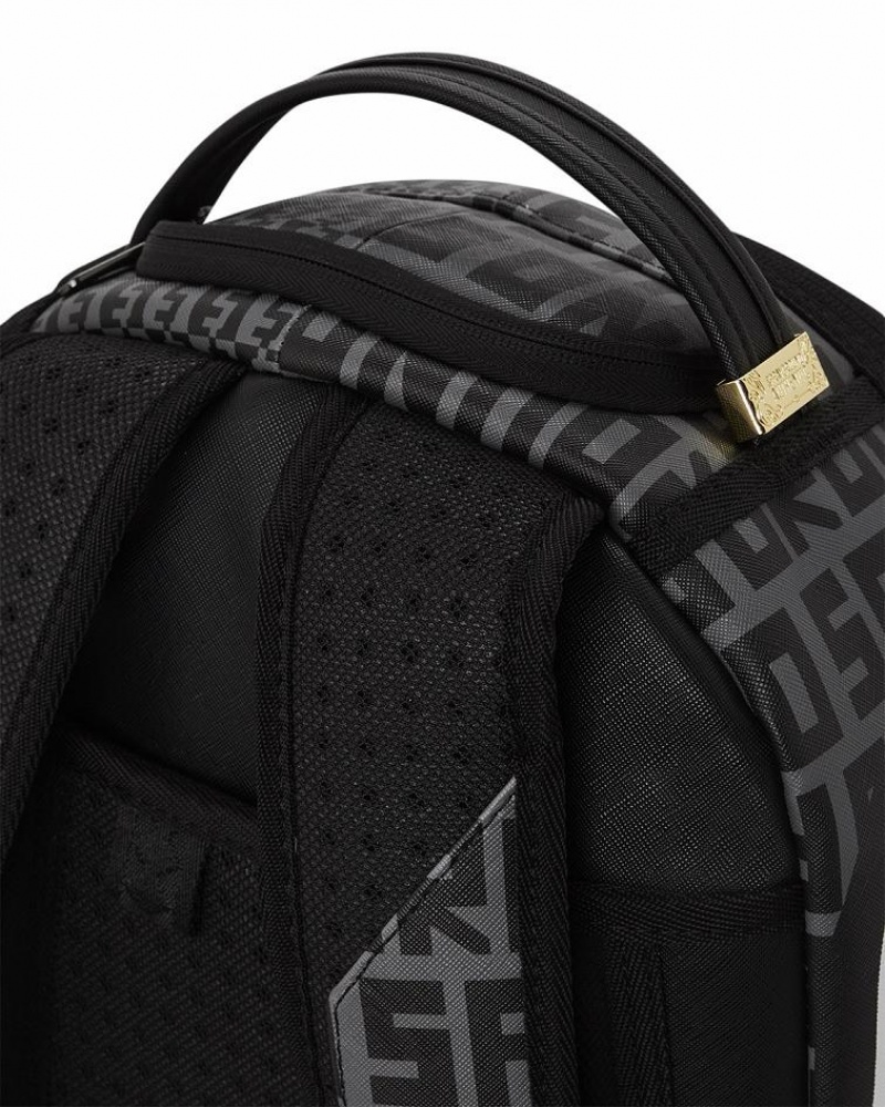 Black Men's Sprayground Sharkfinity Stealth Pilot Backpacks | KPQE53627