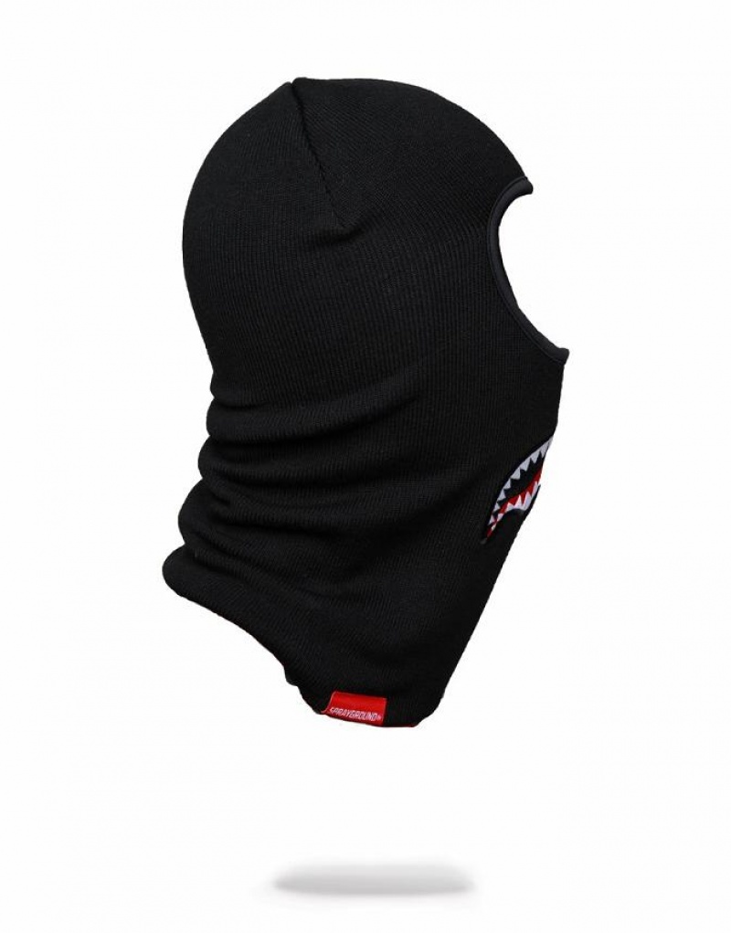 Black Men's Sprayground Sharkmouth Ski Mask | HVGF53014