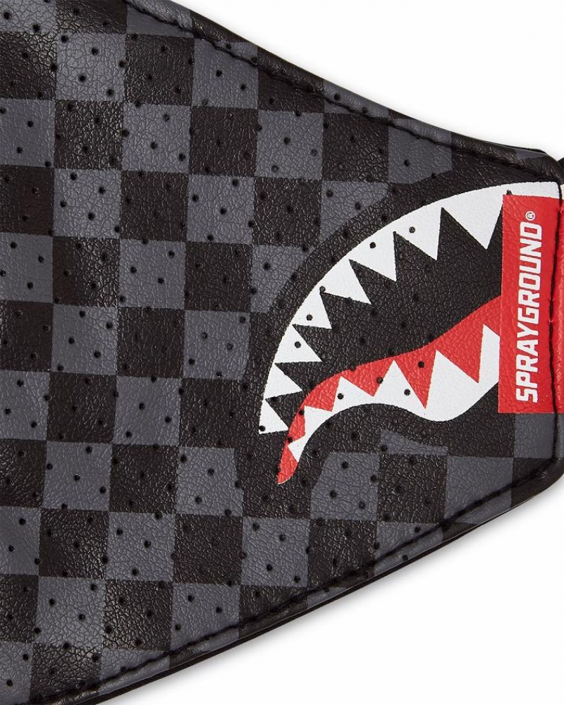 Black Men's Sprayground Sharks In Paris Face Masks | UEDI42539