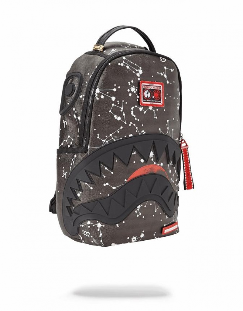 Black Men's Sprayground Sharkstellation Backpacks | NMJX56137