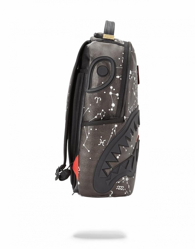 Black Men's Sprayground Sharkstellation Backpacks | NMJX56137