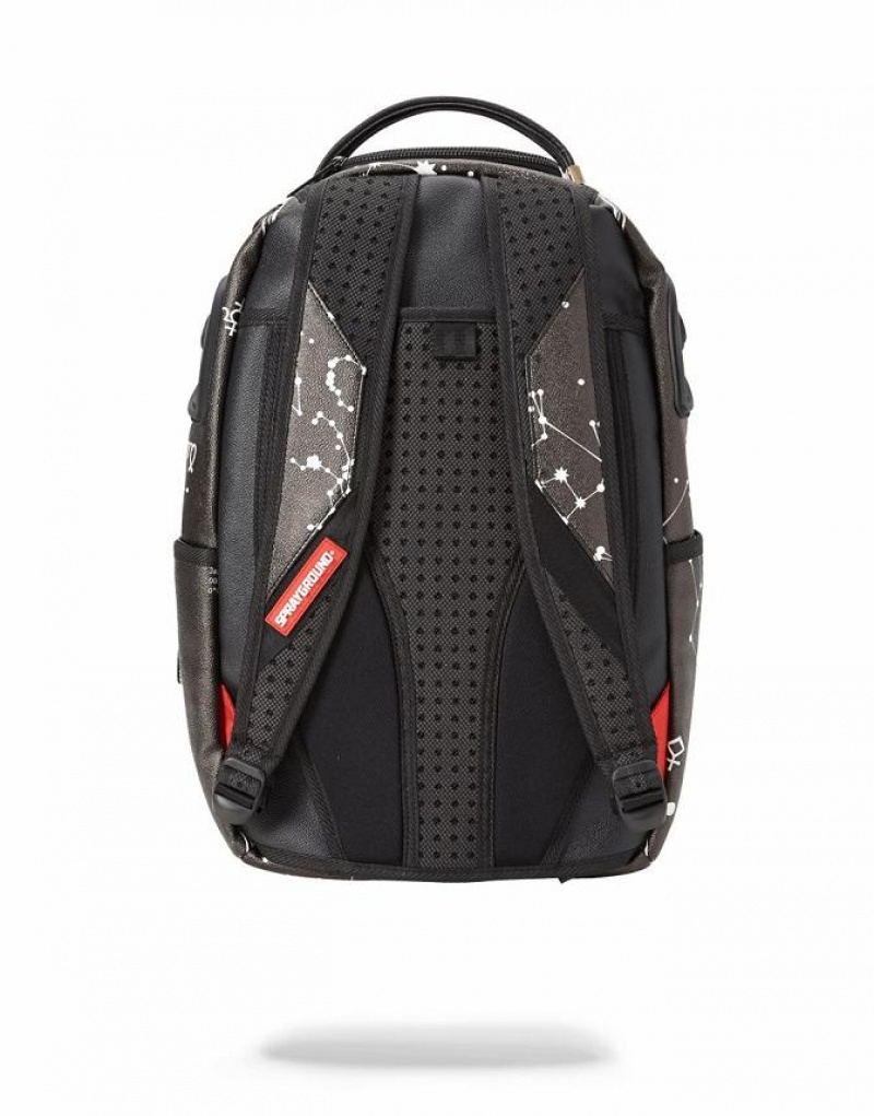 Black Men's Sprayground Sharkstellation Backpacks | NMJX56137