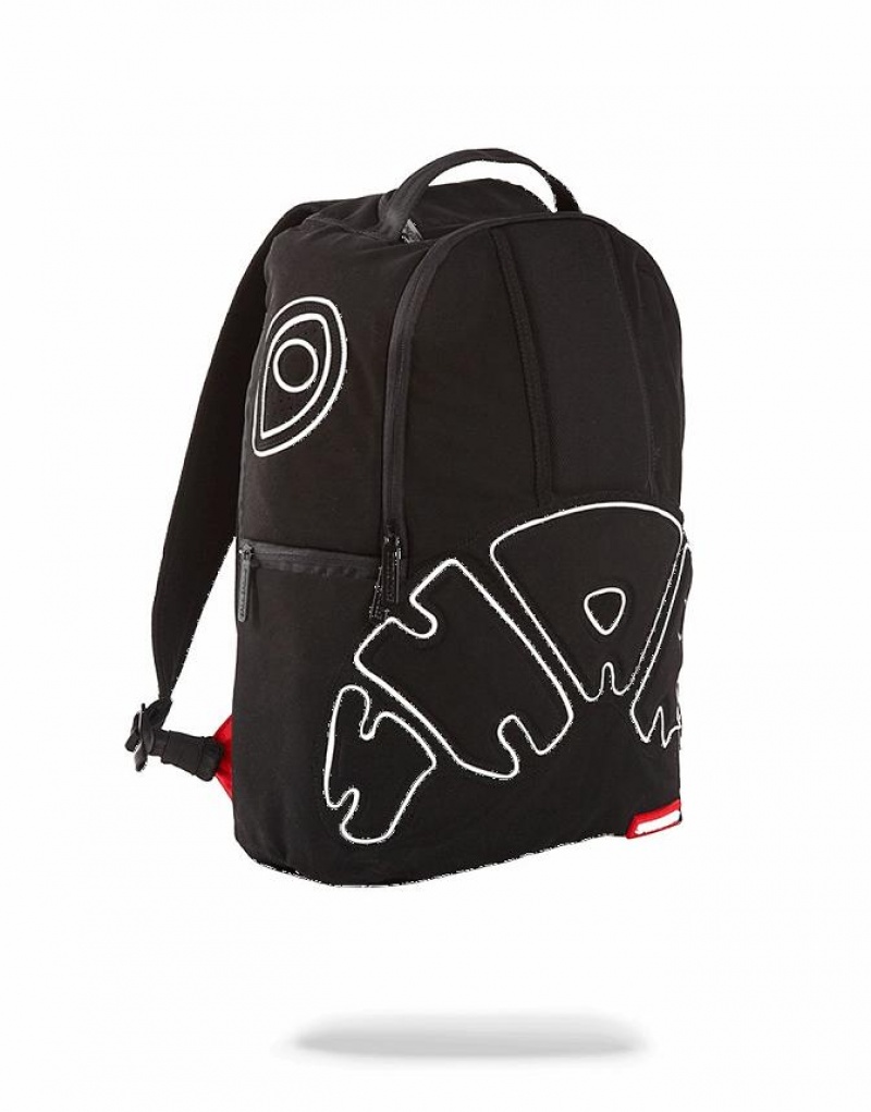 Black Men's Sprayground Sharktempo Backpacks | QACV59408