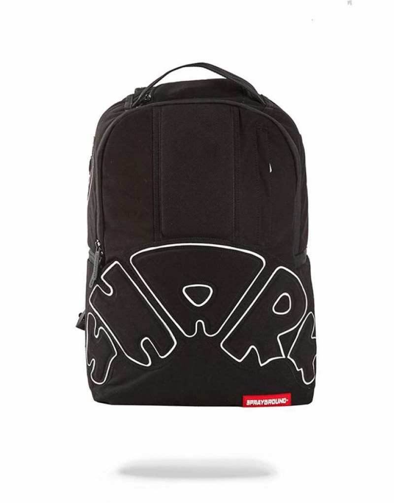 Black Men\'s Sprayground Sharktempo Backpacks | QACV59408