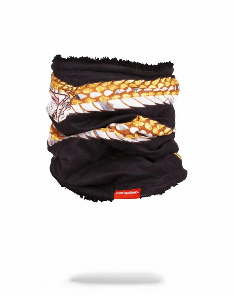 Black Men's Sprayground Snake Jewels Neck Warmer | KQDG50396