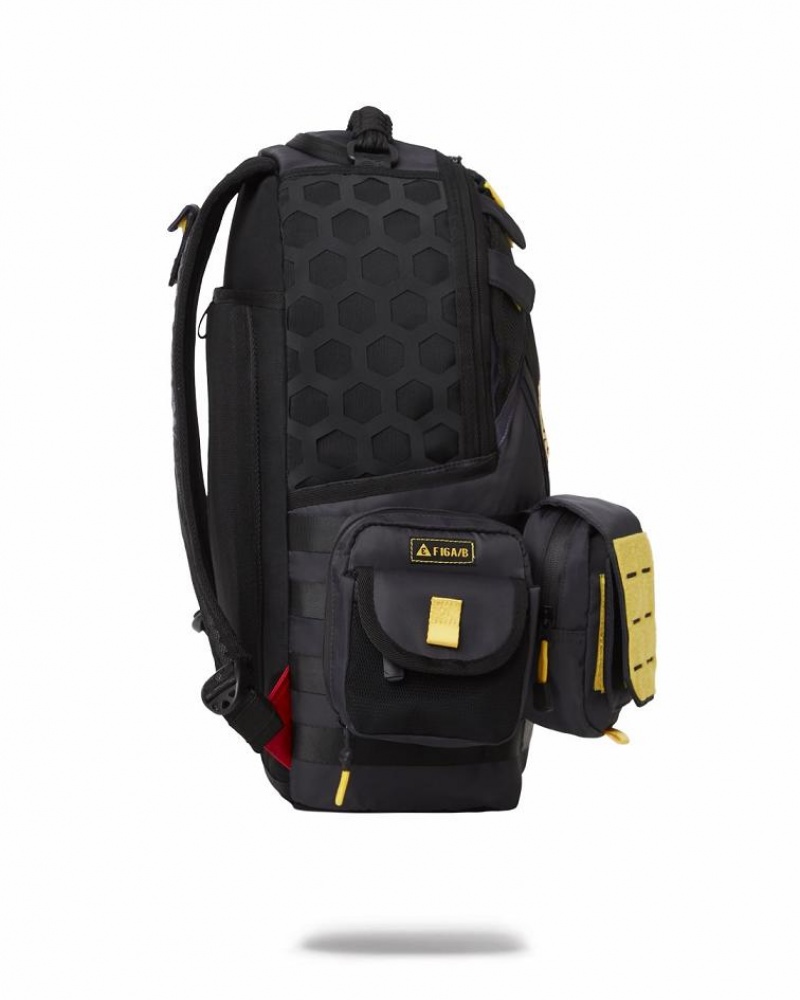 Black Men's Sprayground Special Ops Ab Backpacks | PHCJ63427