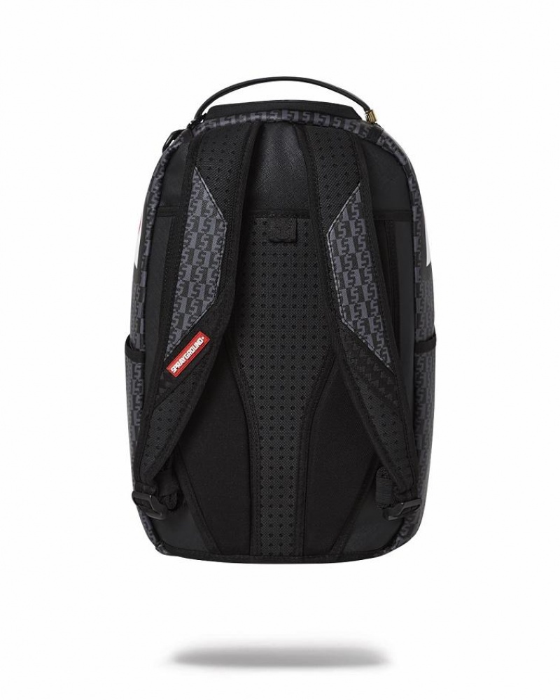 Black Men's Sprayground Spraygatti Revv Backpacks | WUMC86123