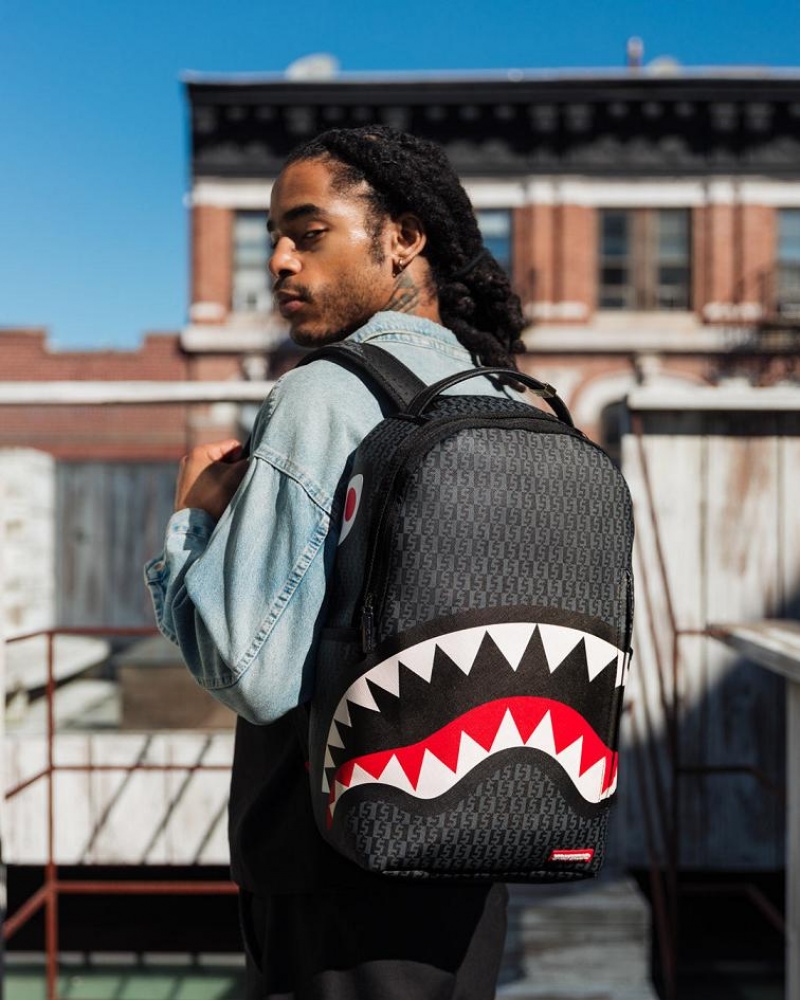 Black Men's Sprayground Spraygatti Revv Backpacks | WUMC86123