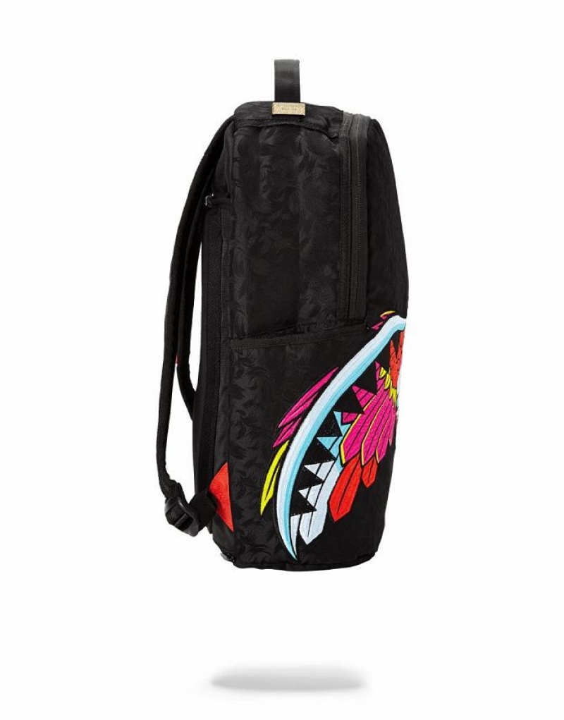 Black Men's Sprayground Take Off Backpacks | GNIO63791