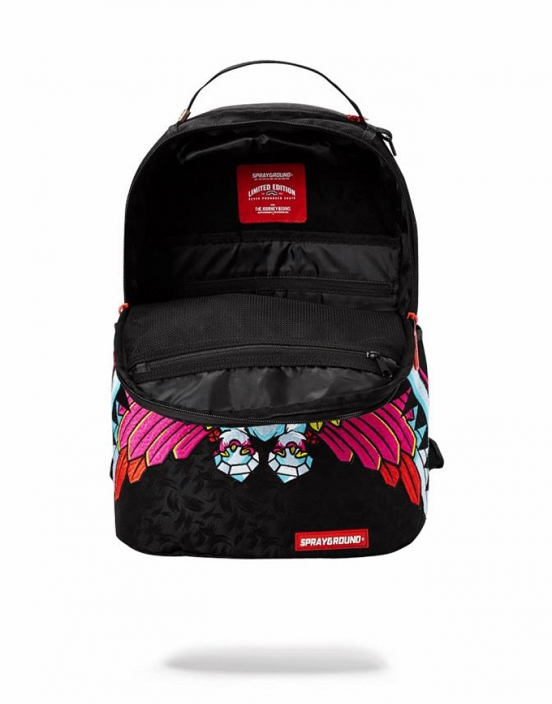 Black Men's Sprayground Take Off Backpacks | GNIO63791