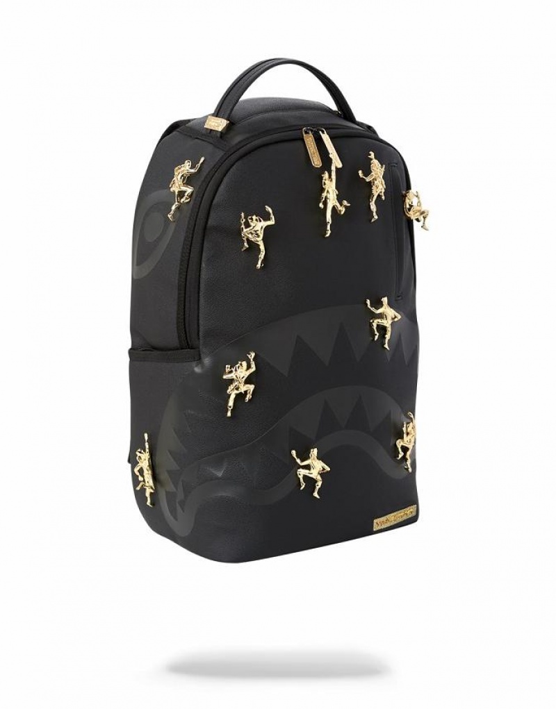 Black Men's Sprayground The 11 Ninjas Backpacks | WLXY04583