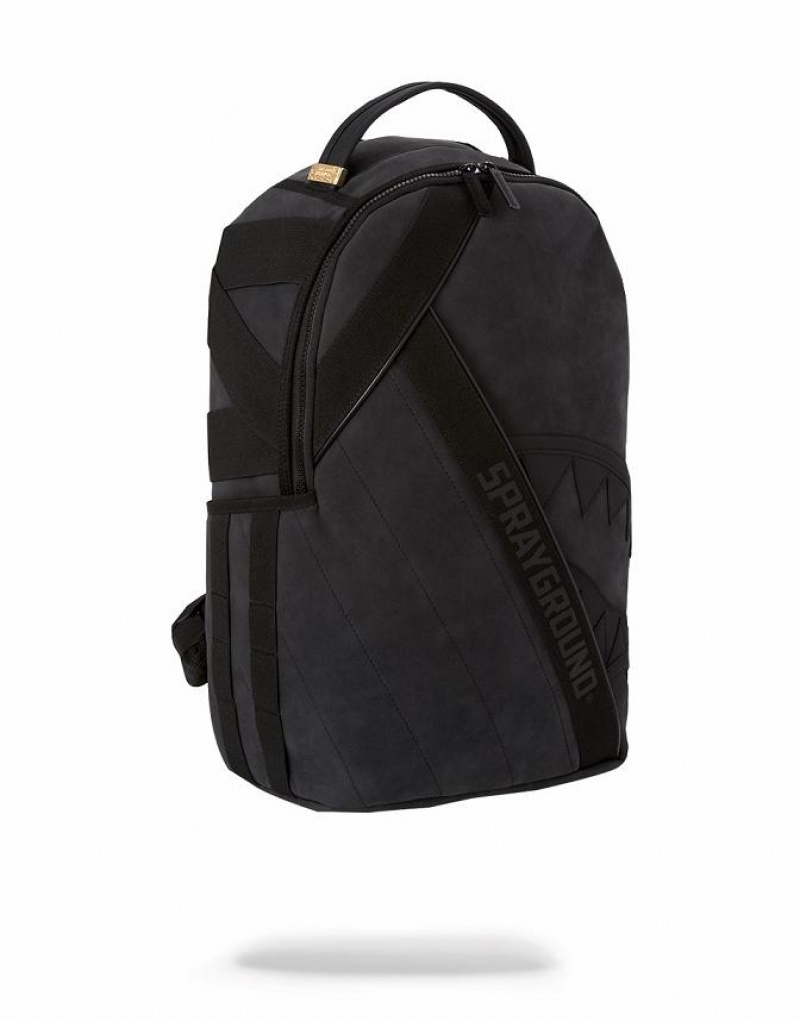 Black Men's Sprayground The Darkside Backpacks | HNDL75346