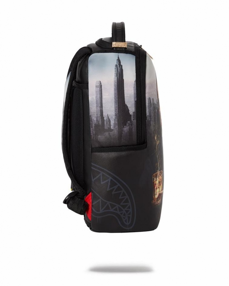 Black Men's Sprayground The Godfather Backpacks | AHVM74312