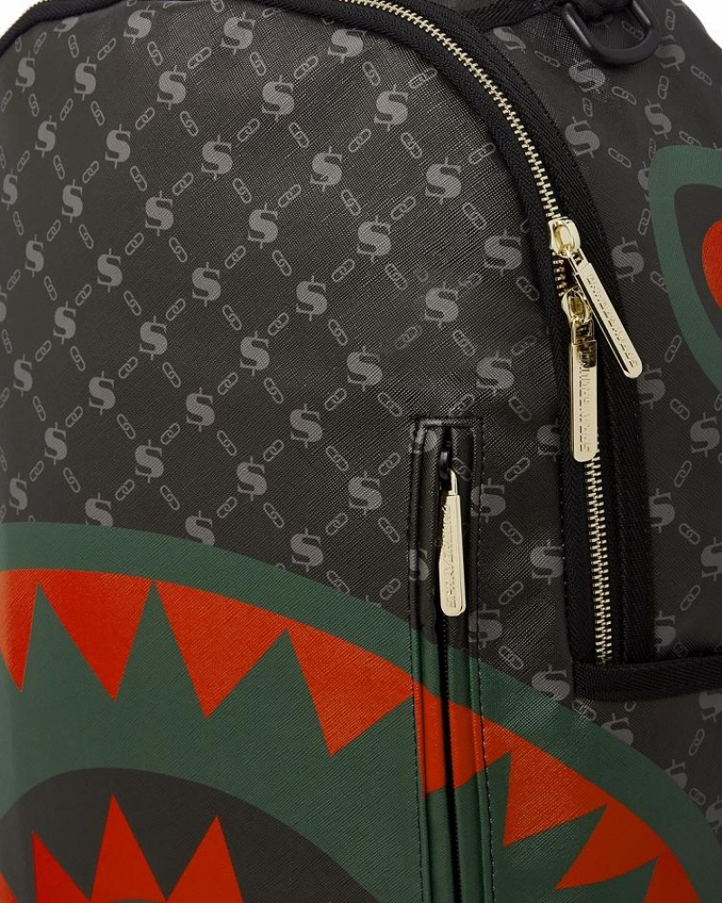 Black Men's Sprayground The Godfather Backpacks | CBOU16904