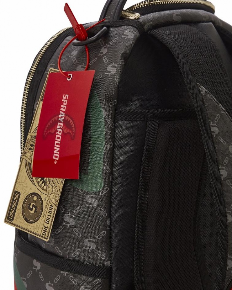 Black Men's Sprayground The Godfather Backpacks | CBOU16904