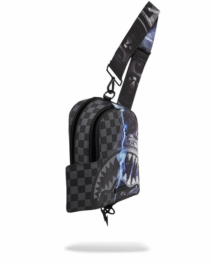 Black Men's Sprayground The Undercurrent Slings Bag | TWFU94350