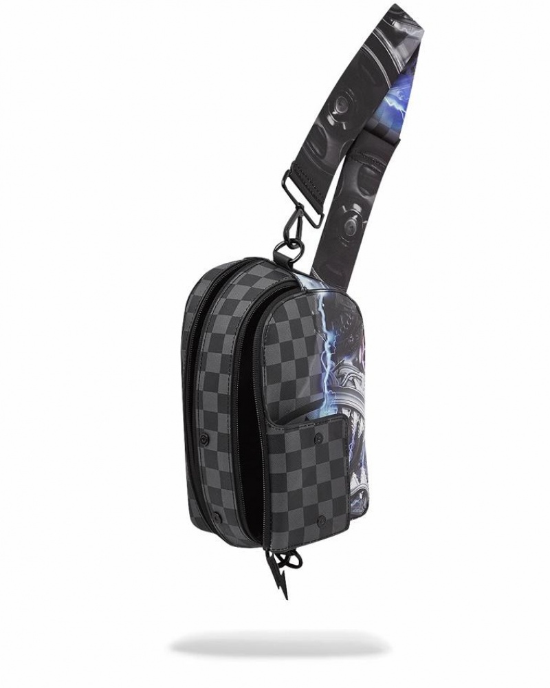 Black Men's Sprayground The Undercurrent Slings Bag | TWFU94350