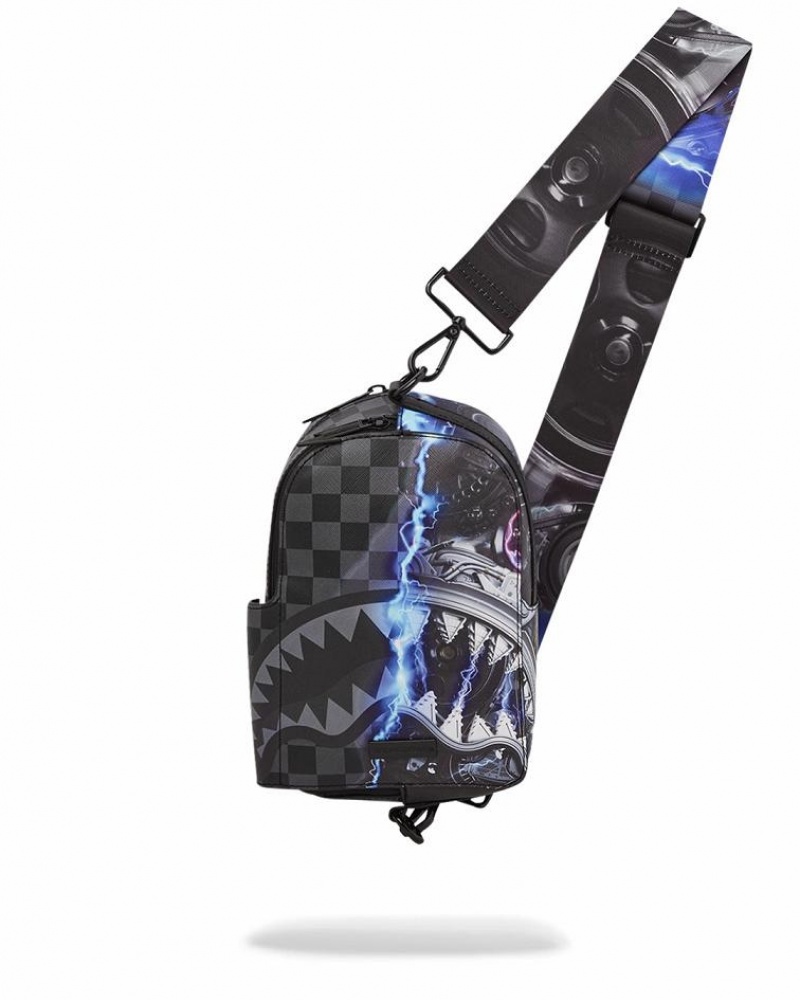 Black Men\'s Sprayground The Undercurrent Slings Bag | TWFU94350