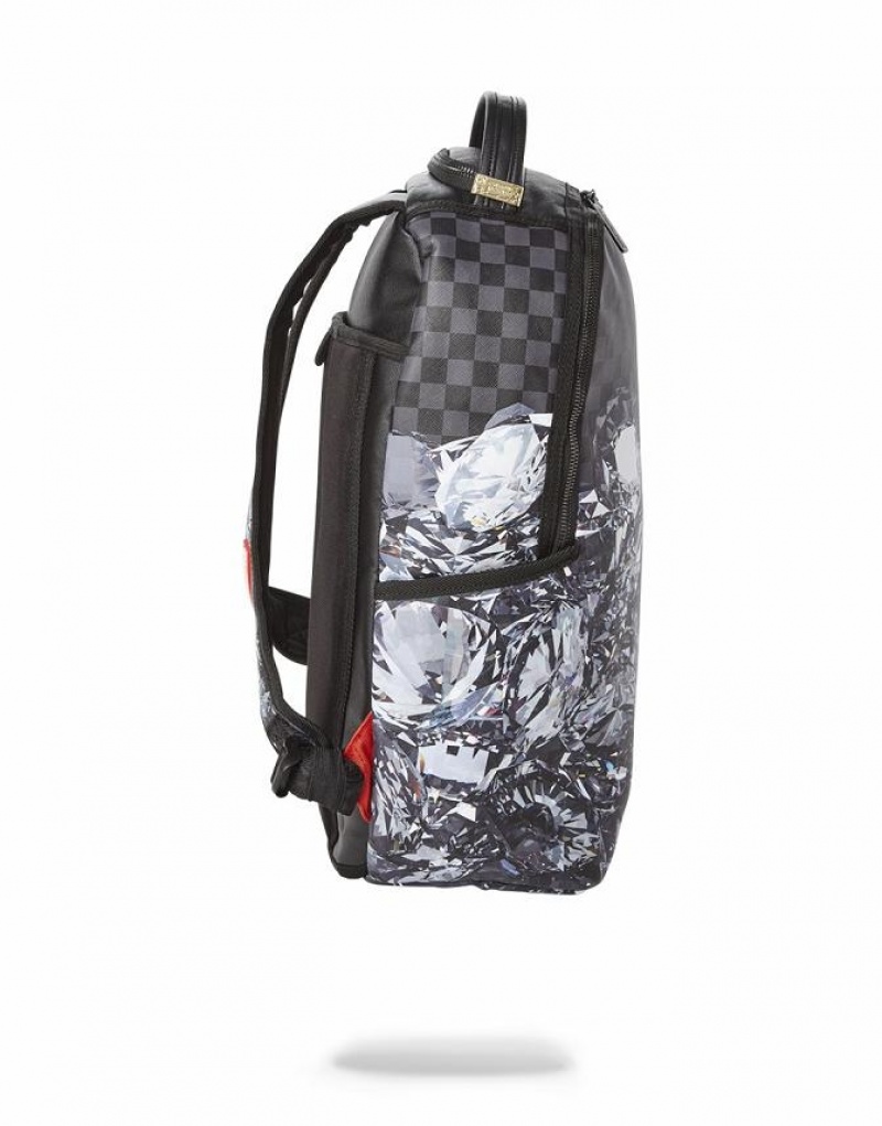 Black Men's Sprayground Too Many Karats Backpacks | CRQI74831