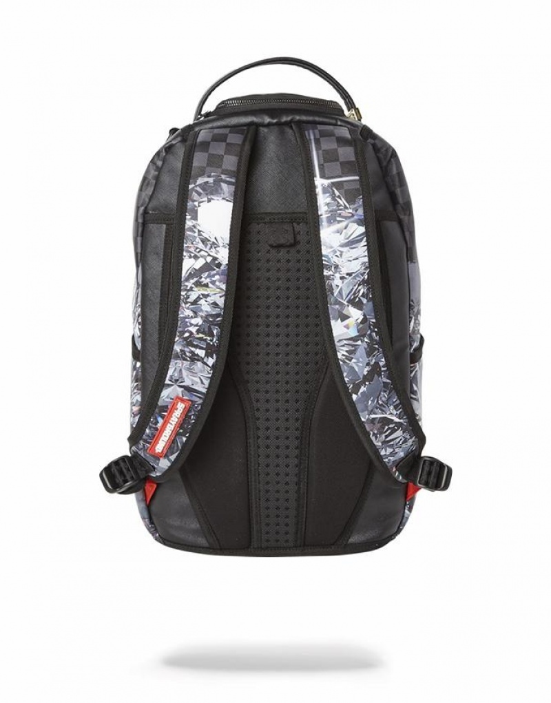 Black Men's Sprayground Too Many Karats Backpacks | CRQI74831