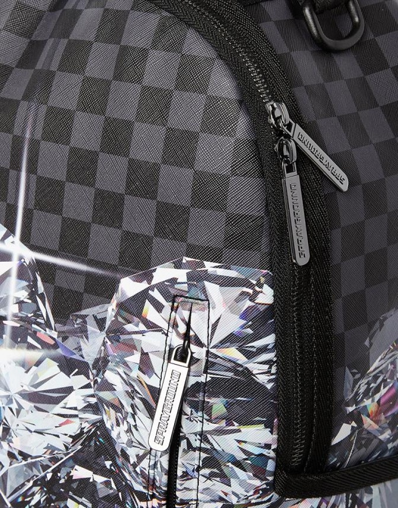 Black Men's Sprayground Too Many Karats Backpacks | CRQI74831