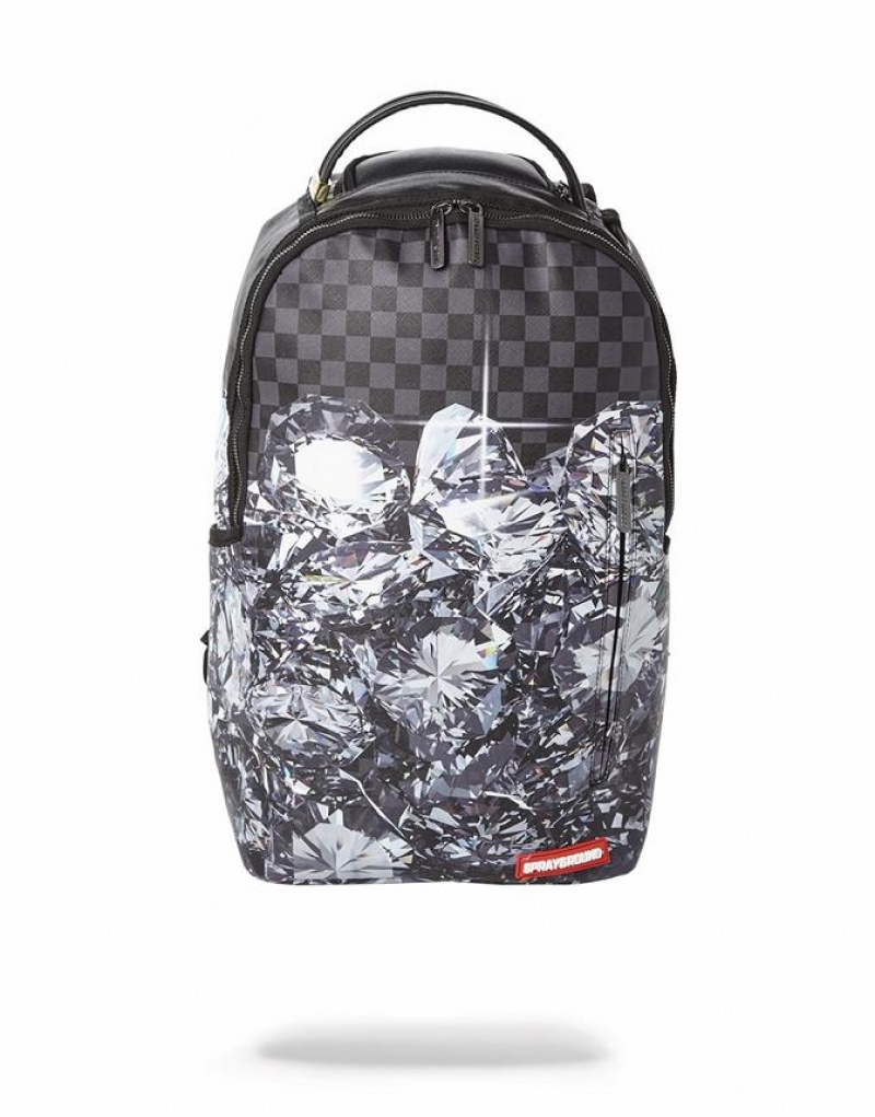 Black Men\'s Sprayground Too Many Karats Backpacks | CRQI74831