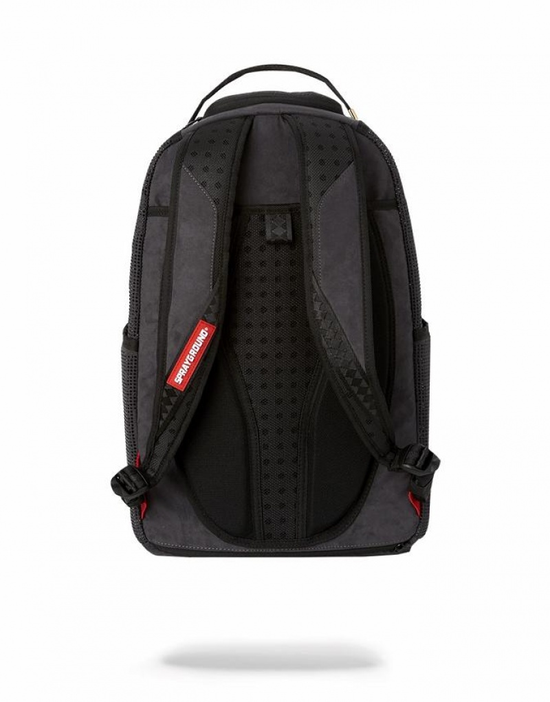 Black Men's Sprayground Trinity Shark Backpacks | SQKU36519