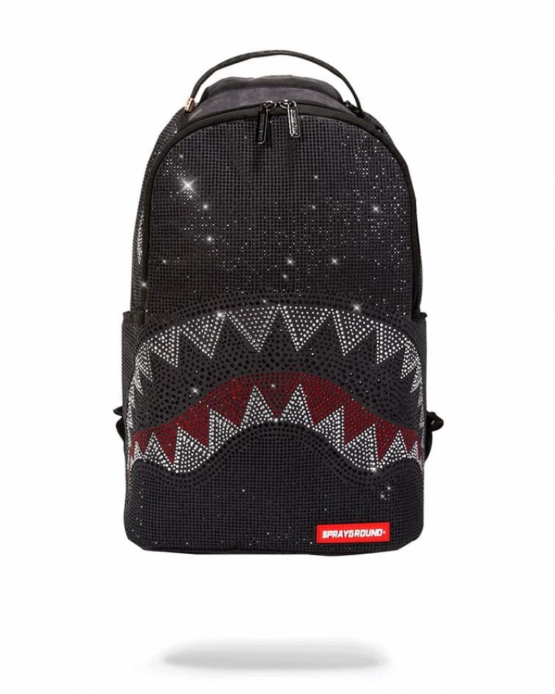 Black Men\'s Sprayground Trinity Shark Backpacks | SQKU36519