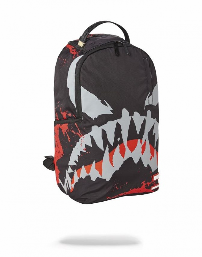 Black Men's Sprayground Venom Backpacks | GJKO96307