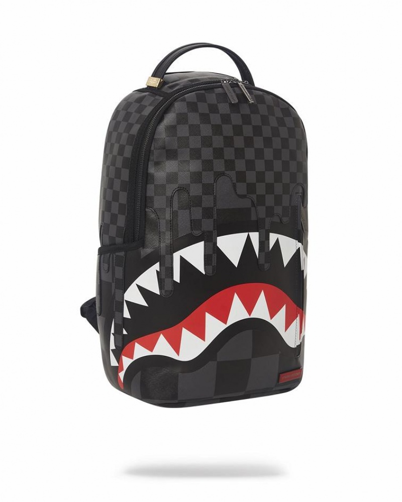 Black Men's Sprayground Xtc Grey Sharks In Paris Backpacks | TBXD14962