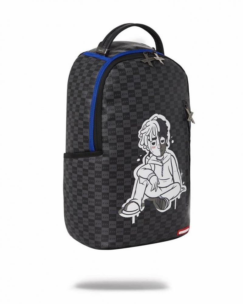 Black Men's Sprayground Xxxtentacion Backpacks | SOBW49372