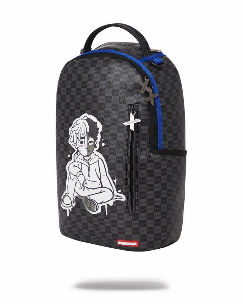 Black Men's Sprayground Xxxtentacion Backpacks | SOBW49372