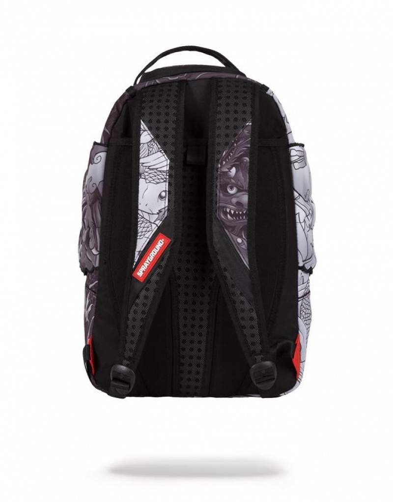 Black Men's Sprayground Yin Yang Wings Backpacks | QKXO72683