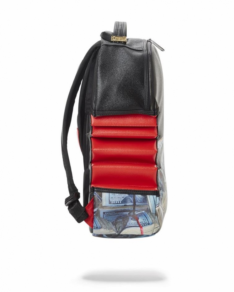 Black Men's Sprayground $harkbite Backpacks | YMVR19286