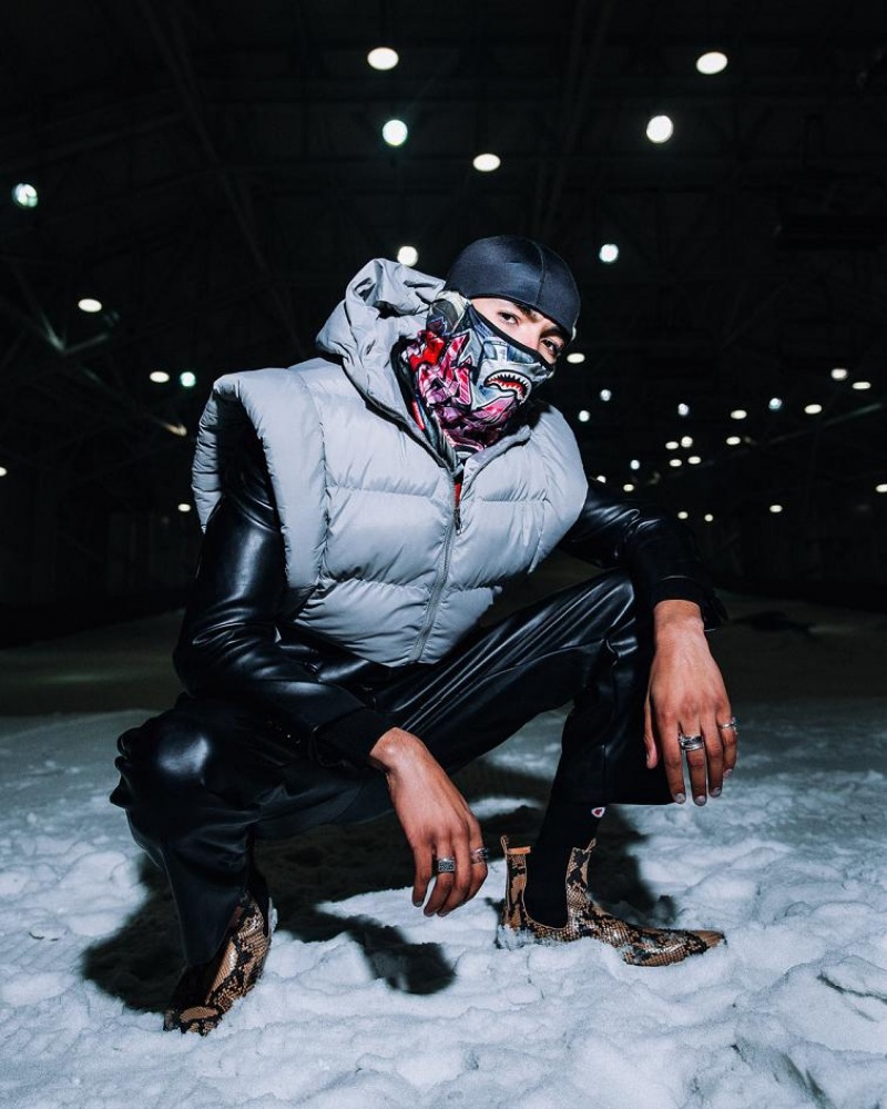 Black Men's Sprayground $tashed Ski Mask | OJYP95237