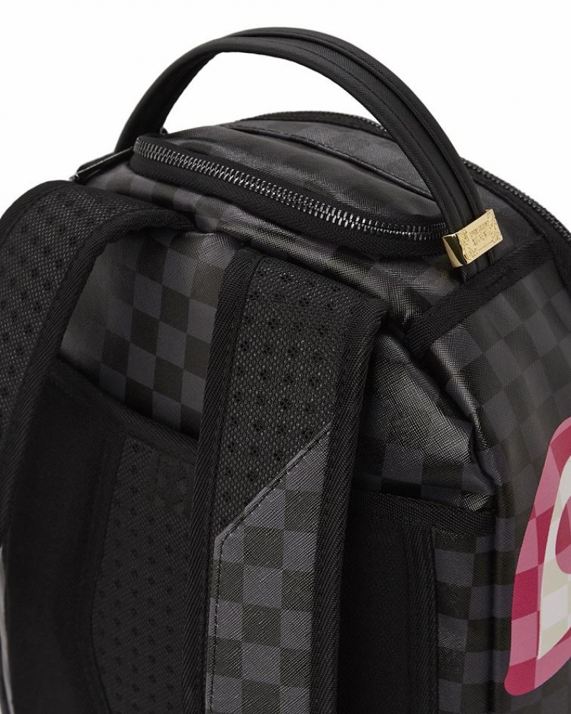 Black Pink Men's Sprayground Sharks In Candy Backpacks | IGPQ37524