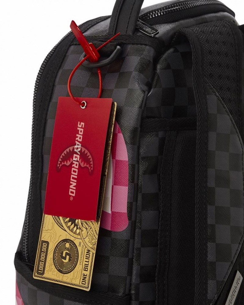 Black Pink Men's Sprayground Sharks In Candy Backpacks | IGPQ37524