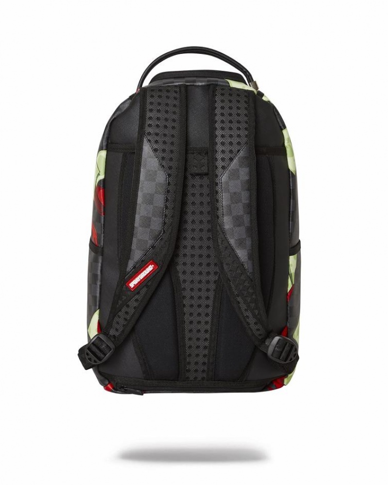 Black Red Men's Sprayground Sharks In Taz Tearup Backpacks | NRIV80716