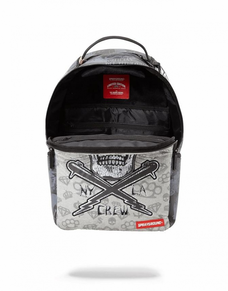 Black White Men's Sprayground Coast To Coast Backpacks | CSAK79058