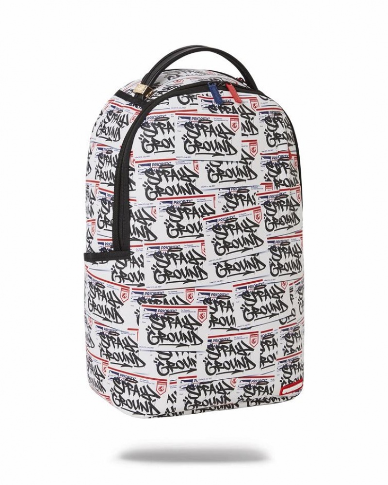 Black White Men's Sprayground Remember My Name Backpacks | KEVG24389